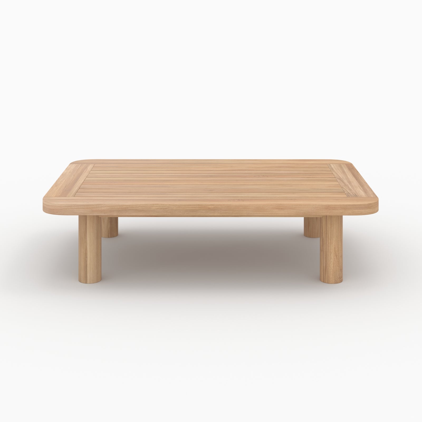 Table basse de jardin en bois de teck rectangulaire Kilda