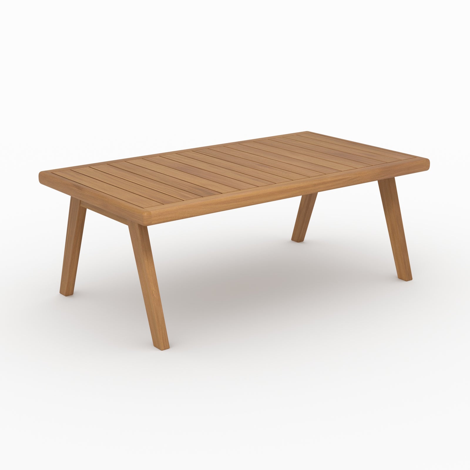 Table basse extérieur Siargao bois acacia huilé vue perspective