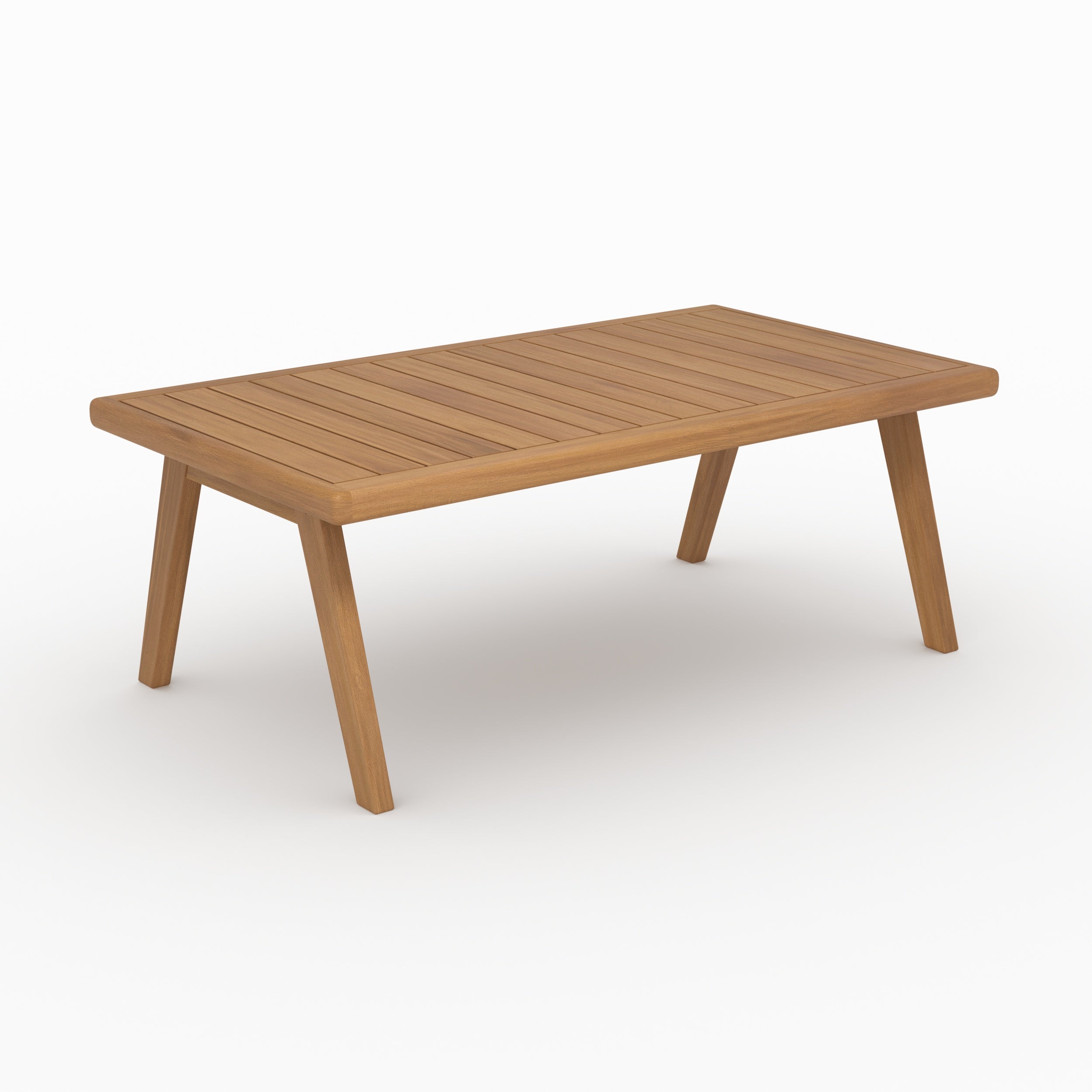 Table basse extérieur Siargao bois acacia huilé vue perspective