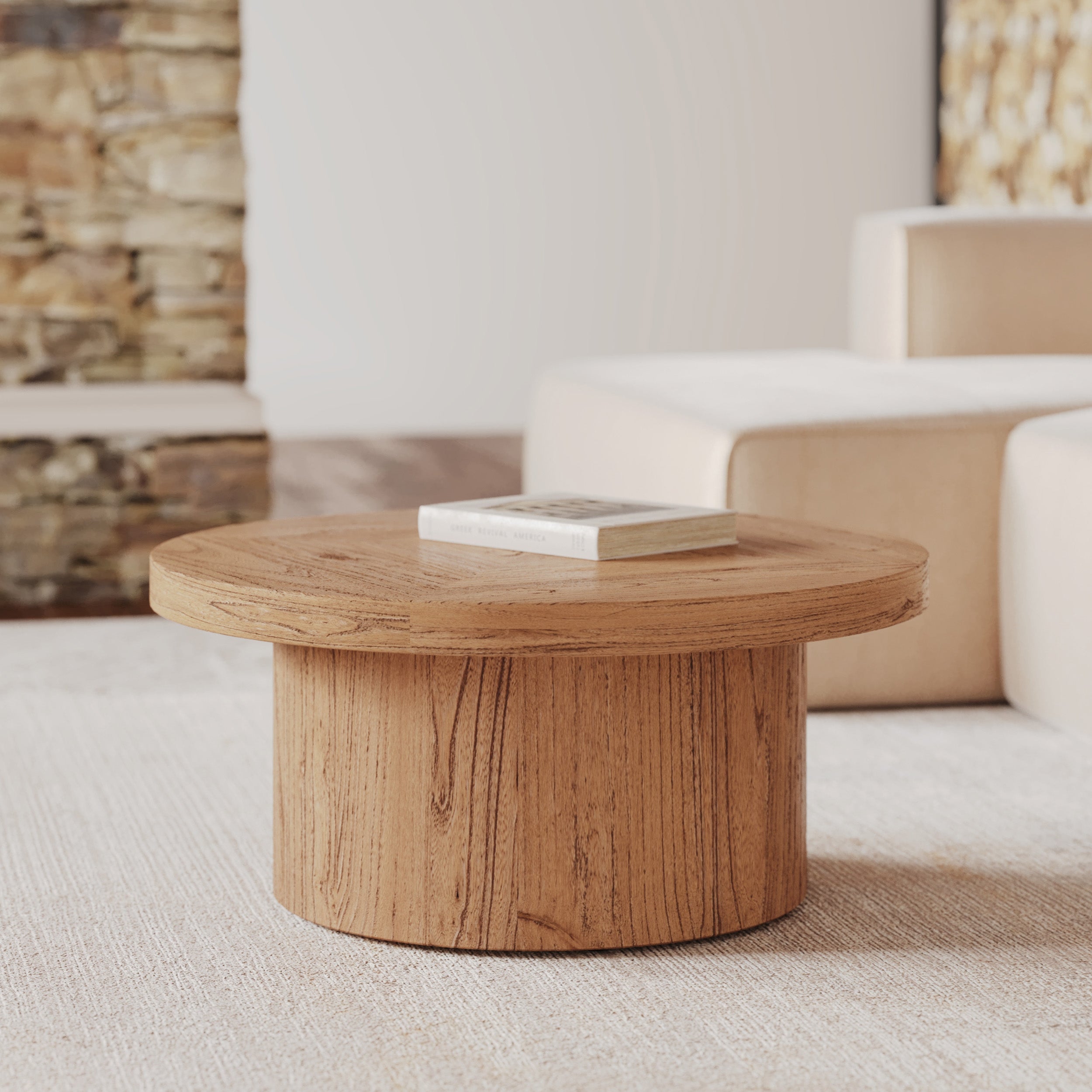 table basse garance ronde bois orme