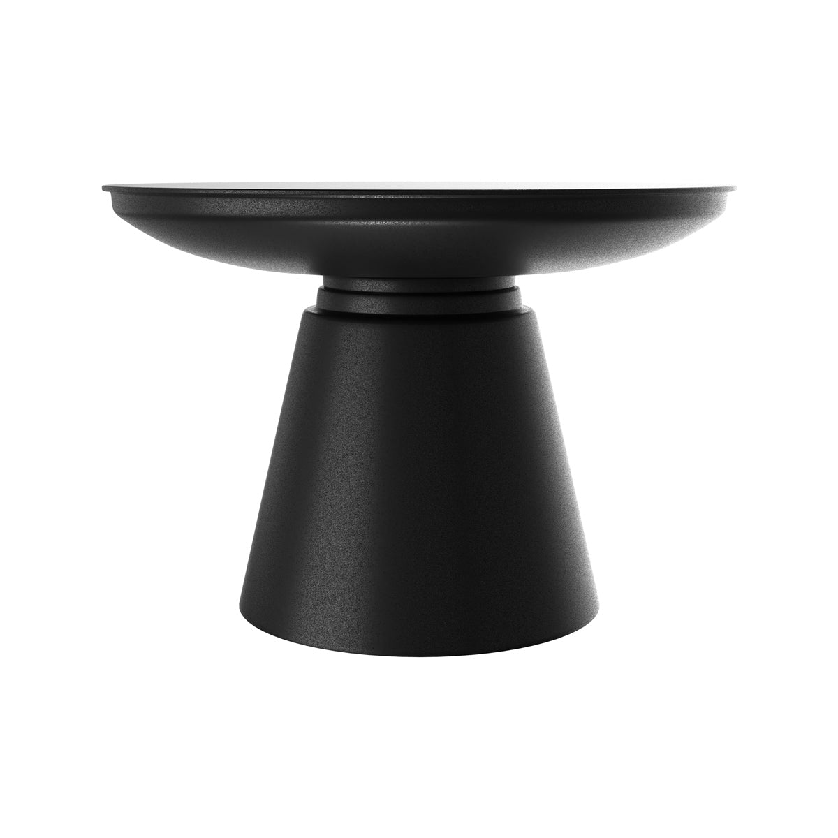 tavolino Gomez in metallo nero rotondo