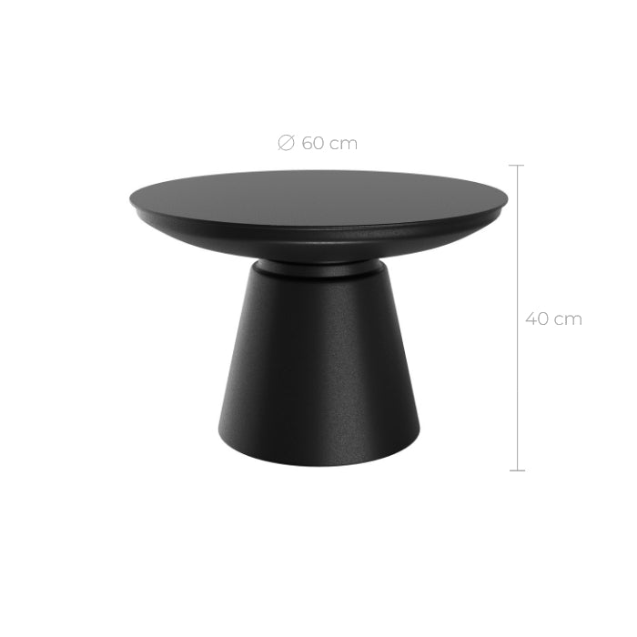 tavolino gomez rotondo in metallo 60 cm