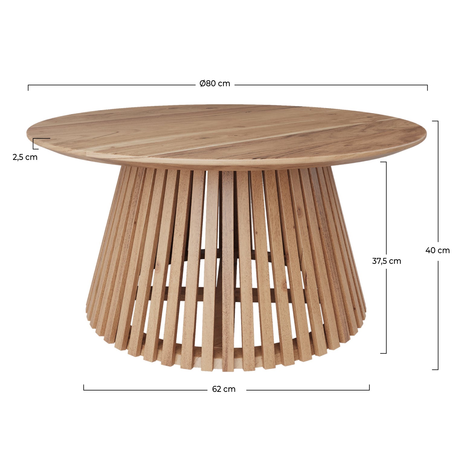 Mesa de centro Képès ÿ80 cm