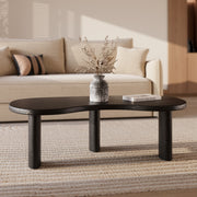 table basse noire arrondie rdv deco brandan