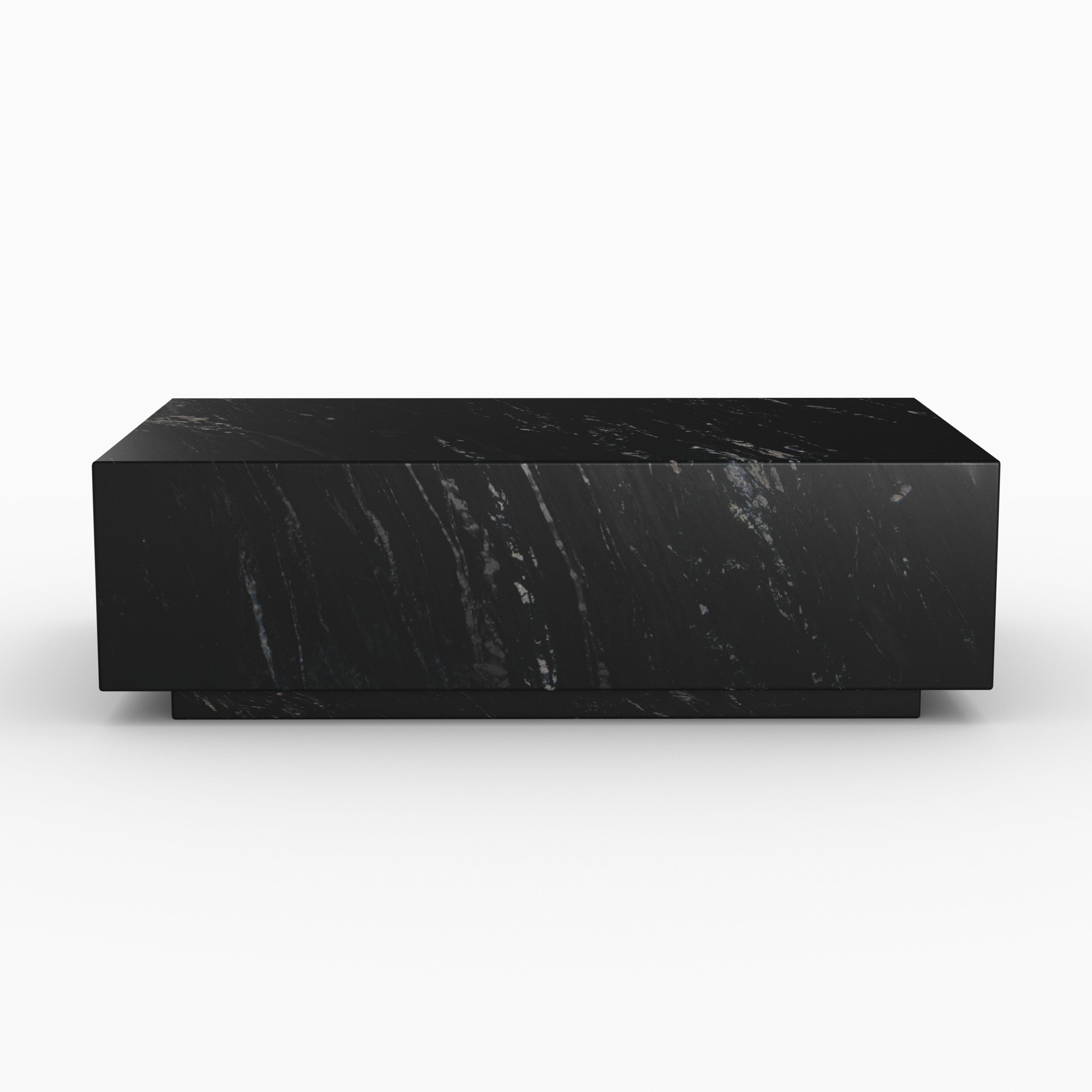 table basse noire en marbre rectangulaire izae