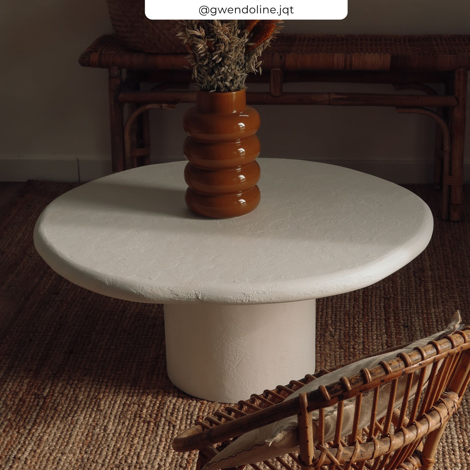 Table basse ronde blanche