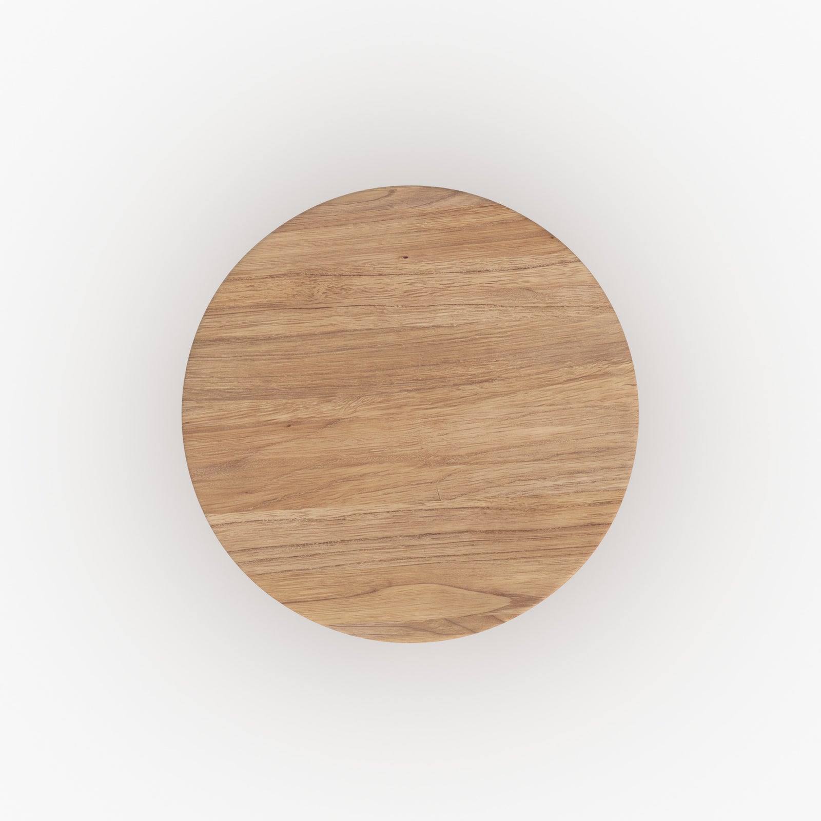 Table basse ronde Galia plateau bois mindi veinage vue dessus – Maison Pavane