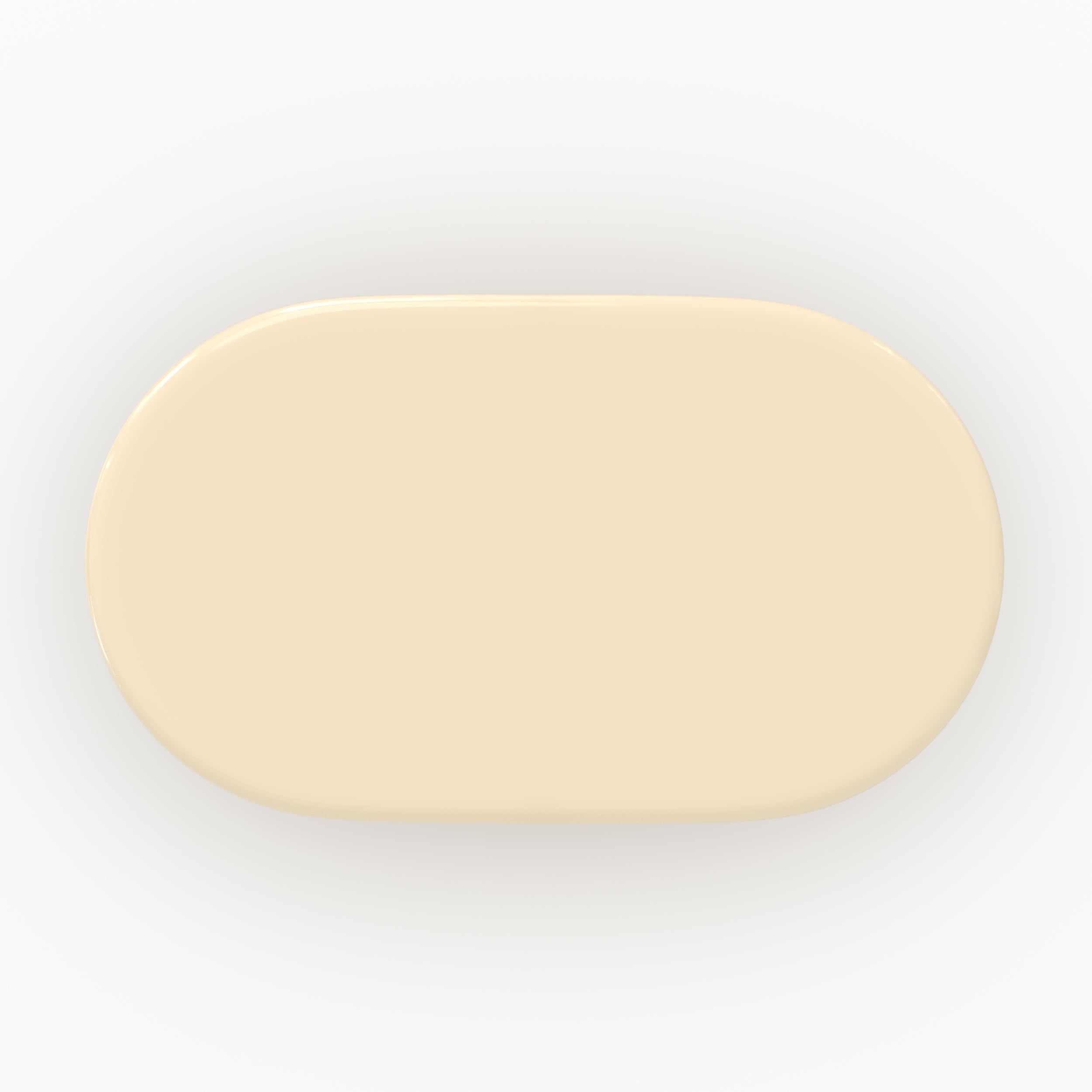 Tavolino ovale Sia laccato bianco in MDF, 120 cm