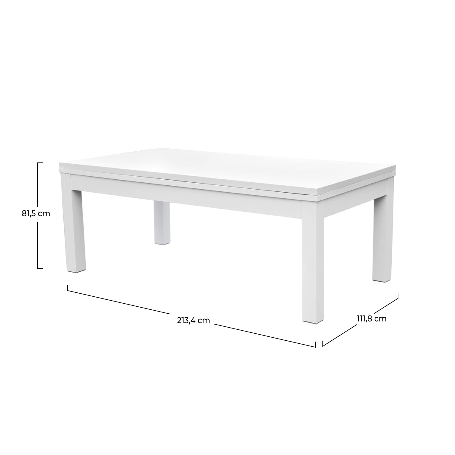 table billard convertible grise et blanche eddie