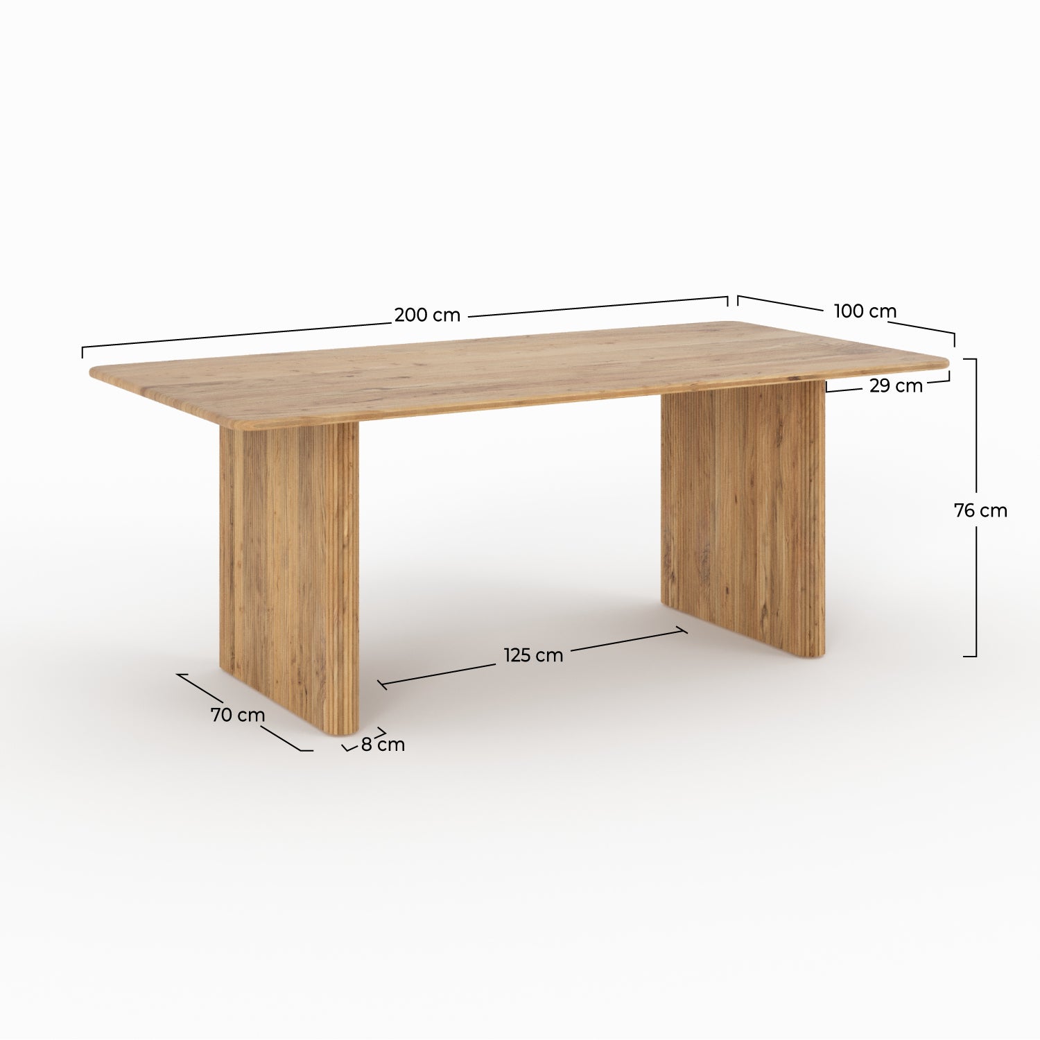 Table bois acacia 8 places