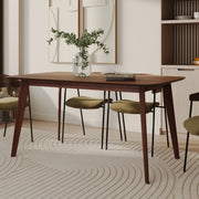 tavolo in legno scuro rettangolare 150 cm oman