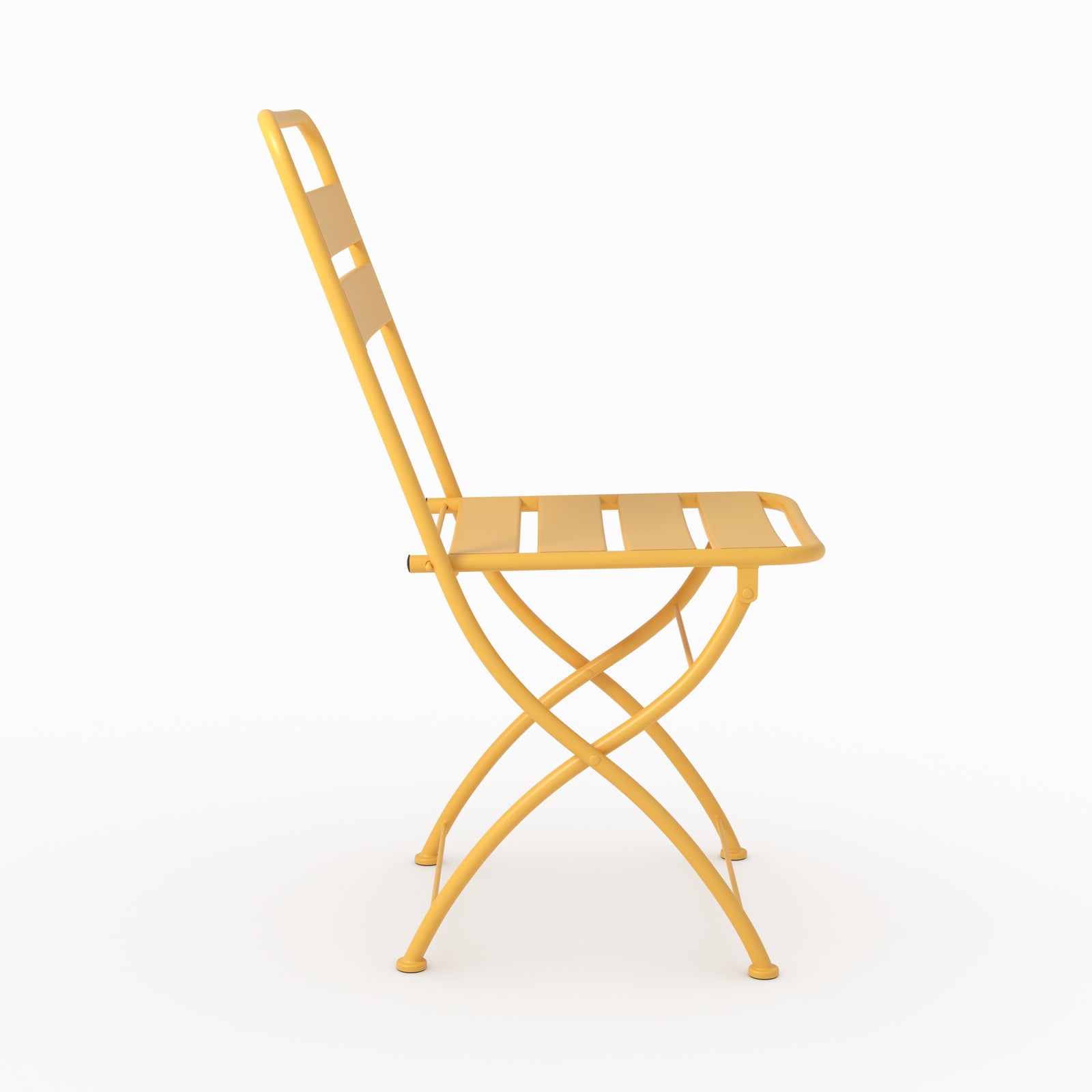 Table chaises pliantes Yumi métal jaune 2 personnes