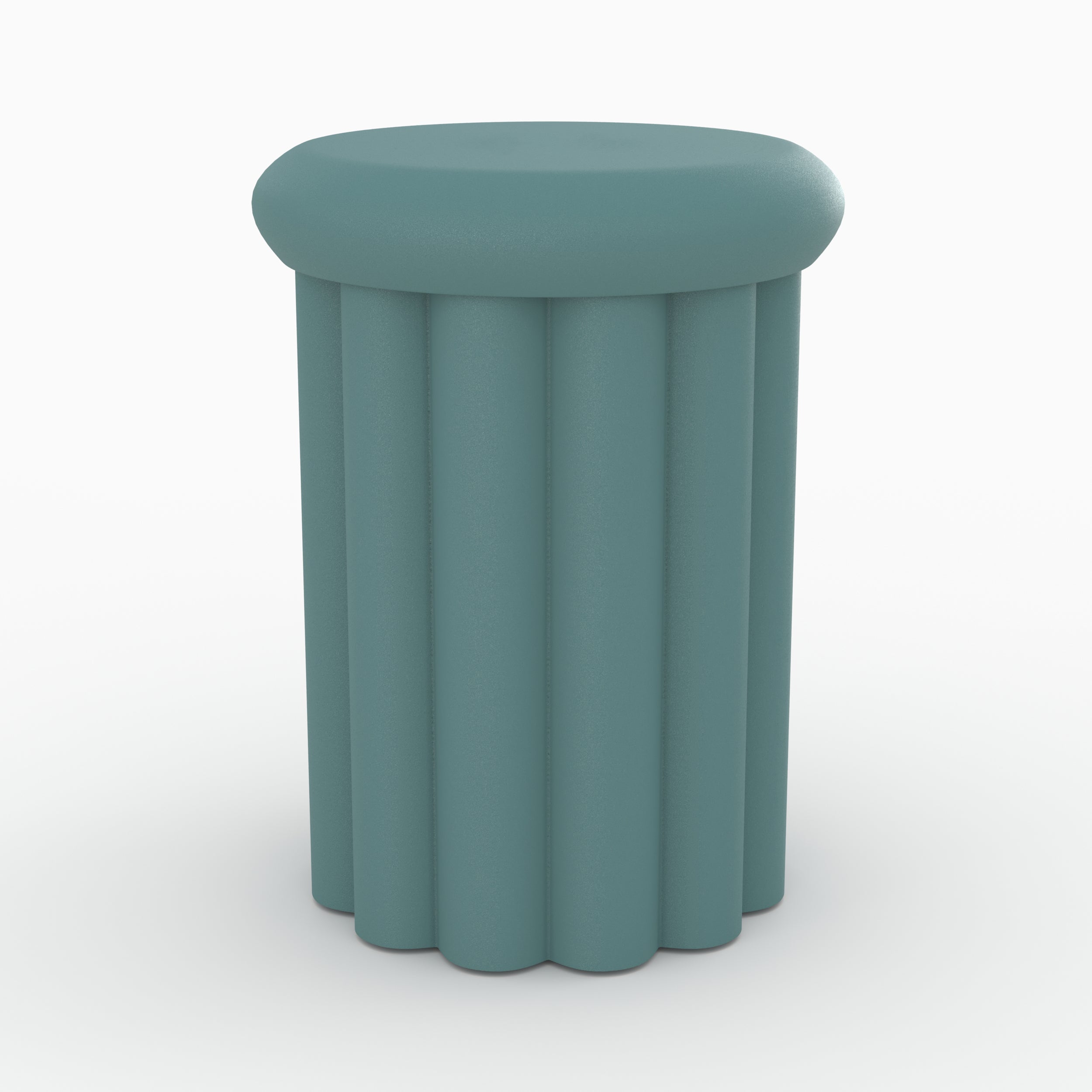 table d appoint aglae ronde en metal bleu