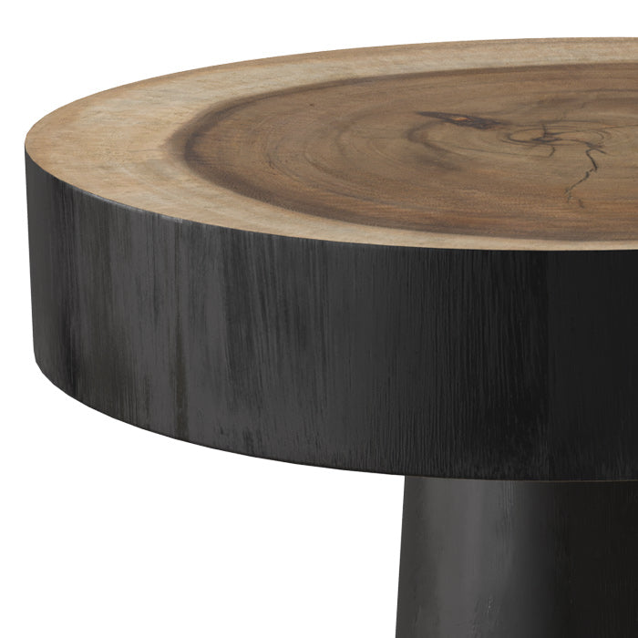tavolino Janah rotondo in legno dipinto