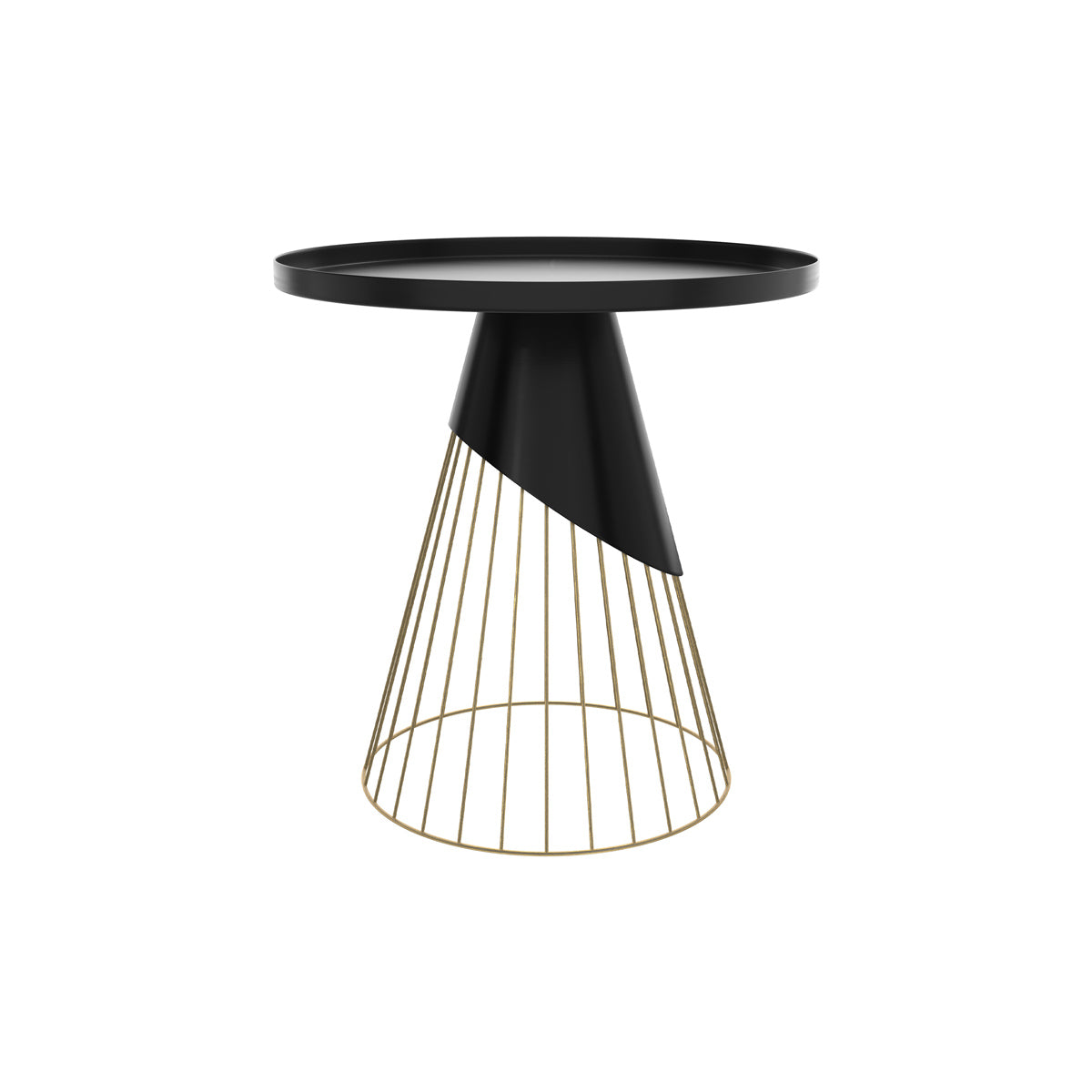 table d appoint ronde 45 cm corry metal noir