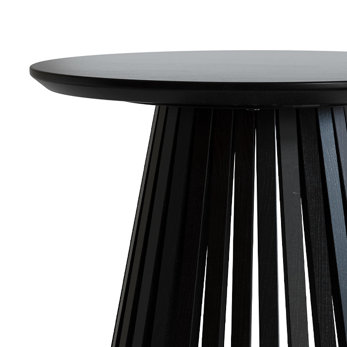 table d appoint ronde noire kepes en bois