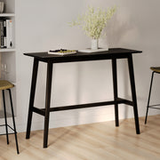 tavolo da bar rettangolare nero legno buvette 120 cm
