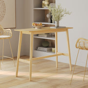 tavolo da bar rettangolare in legno chiaro 120 cm