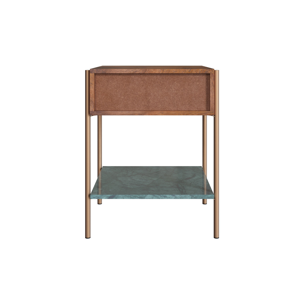 comodino 1 cassetto 1 ripiano in legno e marmo doori