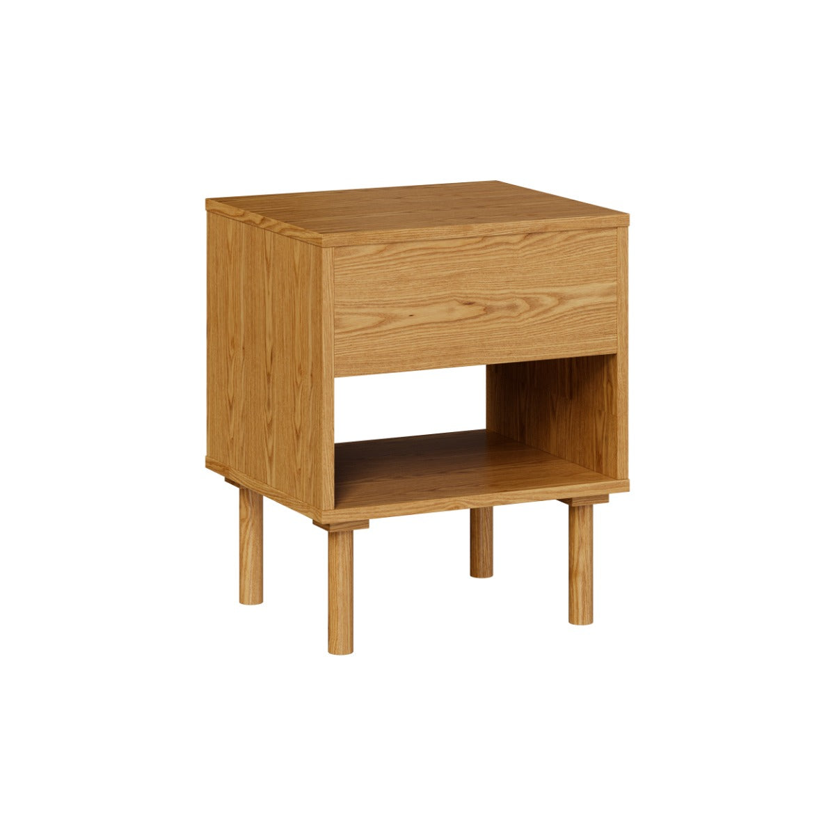 comodino 1 cassetto in legno di hevea ines