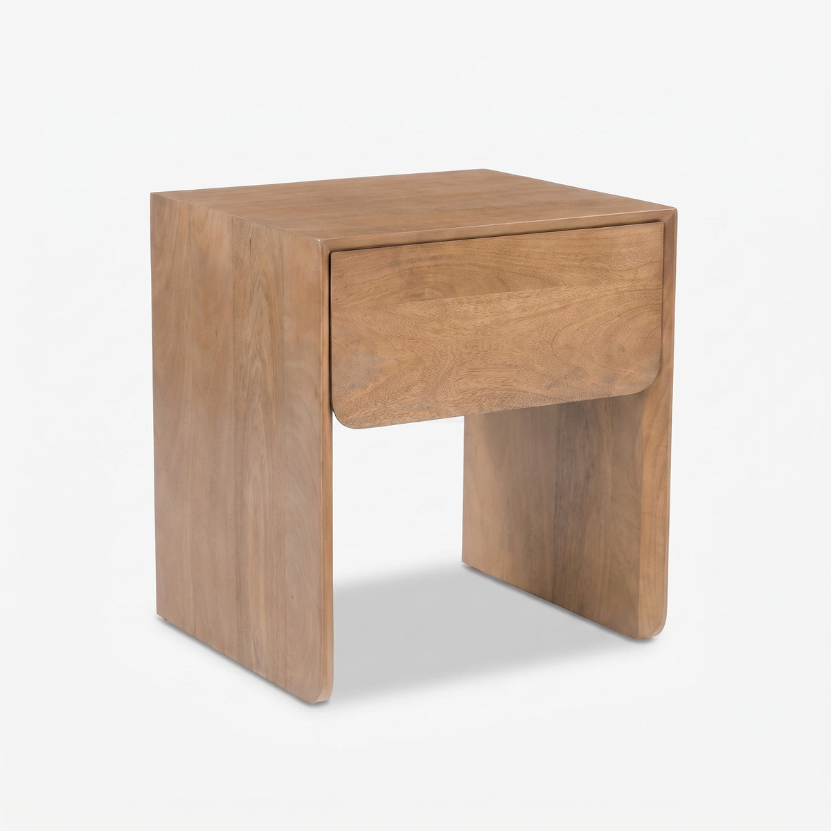 Table de chevet Achille en bois de manguier marron clair - Maison Pavane