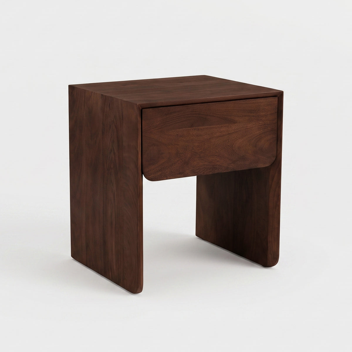 Table de chevet Achille en bois de manguier marron foncé - Maison Pavane