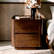 Comodino Aldo in legno di mango color noce