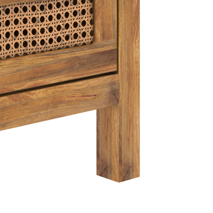 tavolino da notte in midollino tiki 2 cassetti