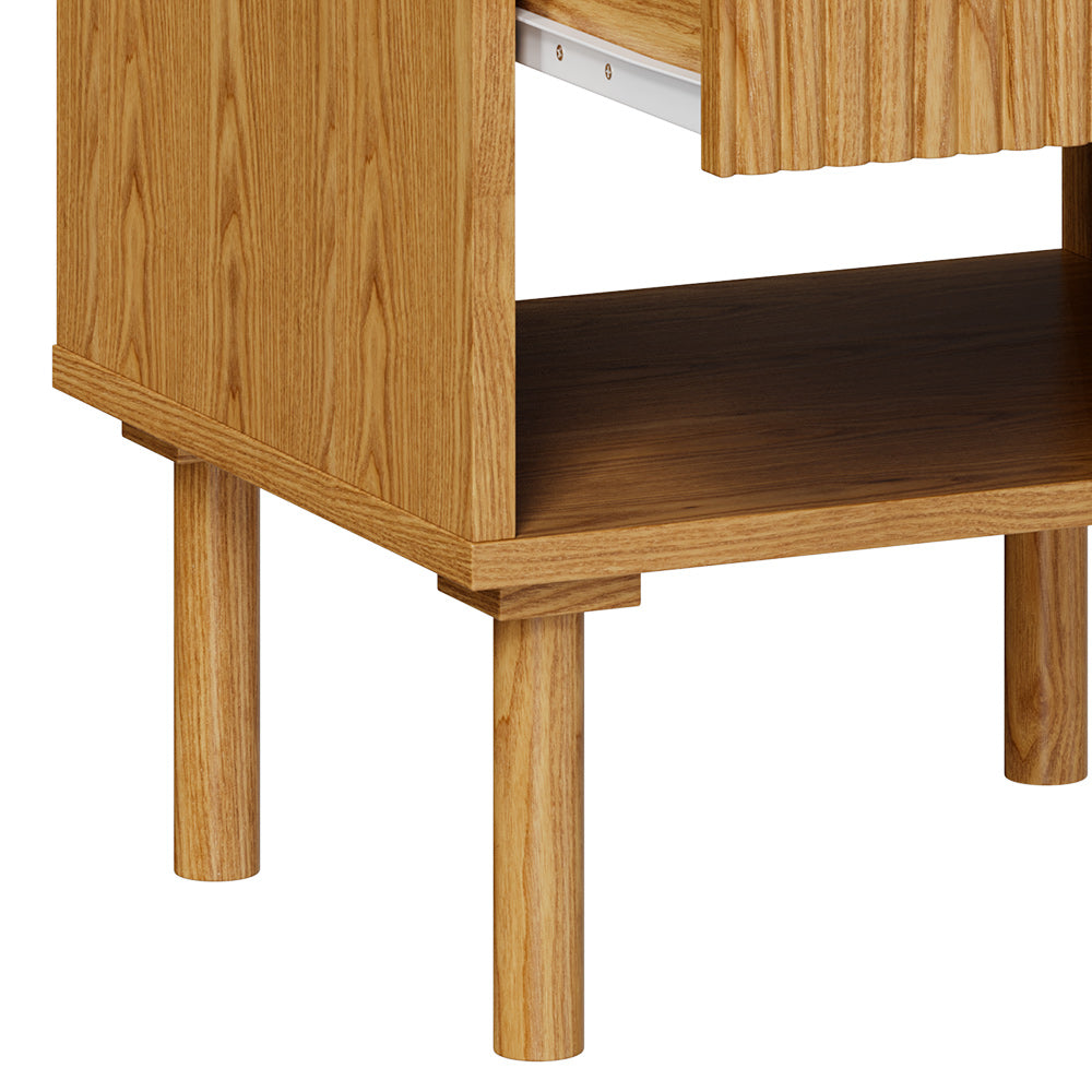 comodino ines in legno e 1 cassetto