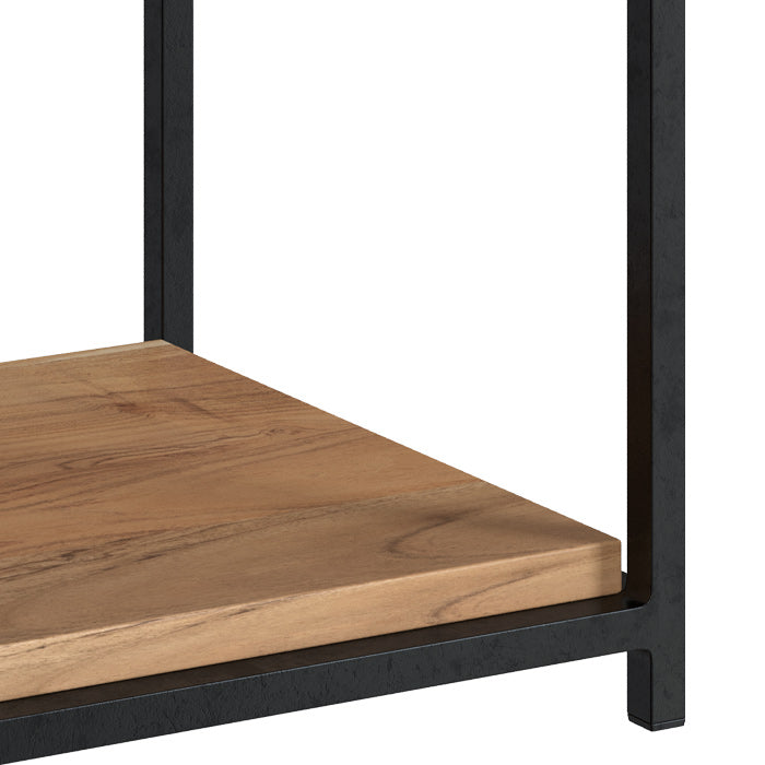 comodino pratico in legno massello chiaro Alabama