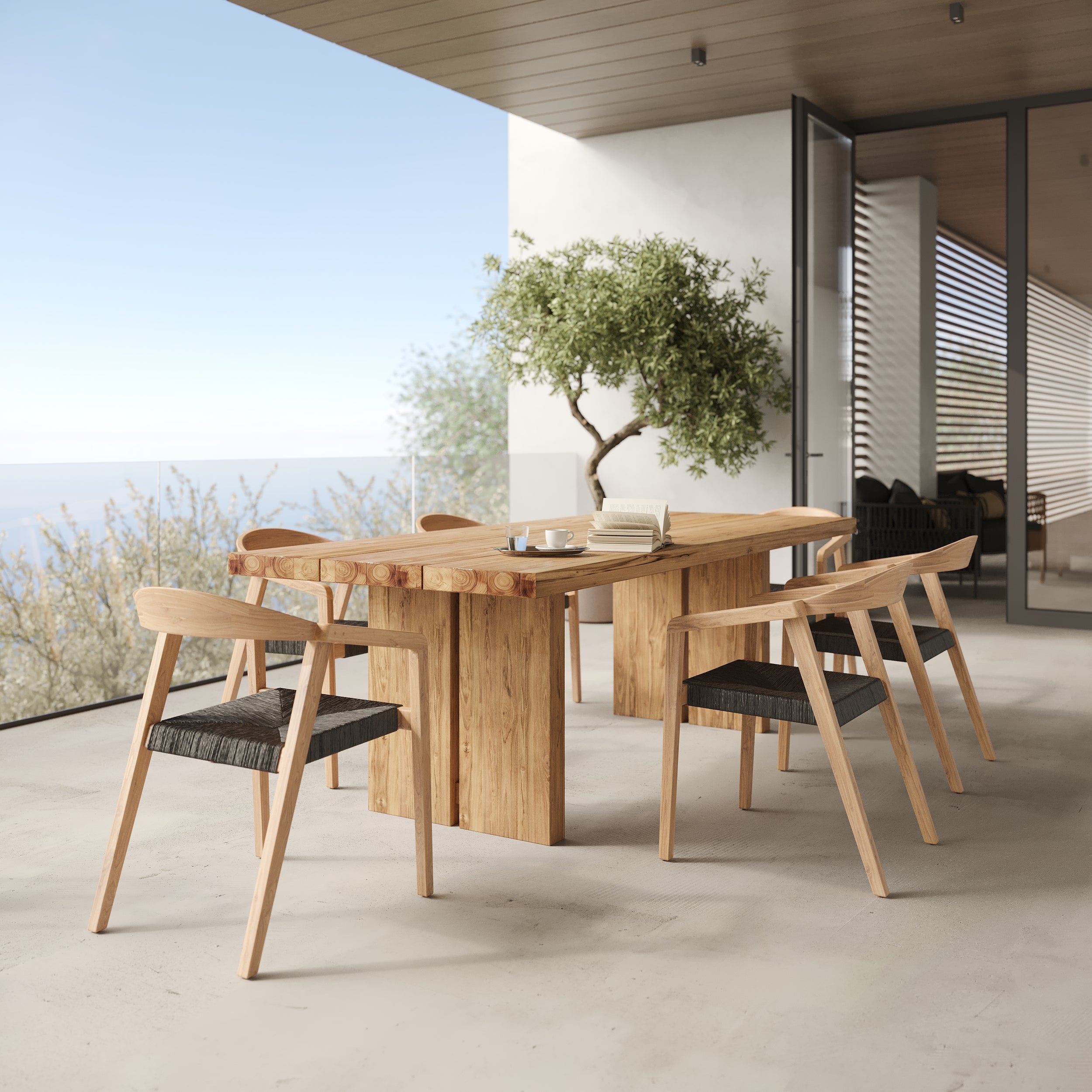 table de jardin bois de teck rectangulaire siam