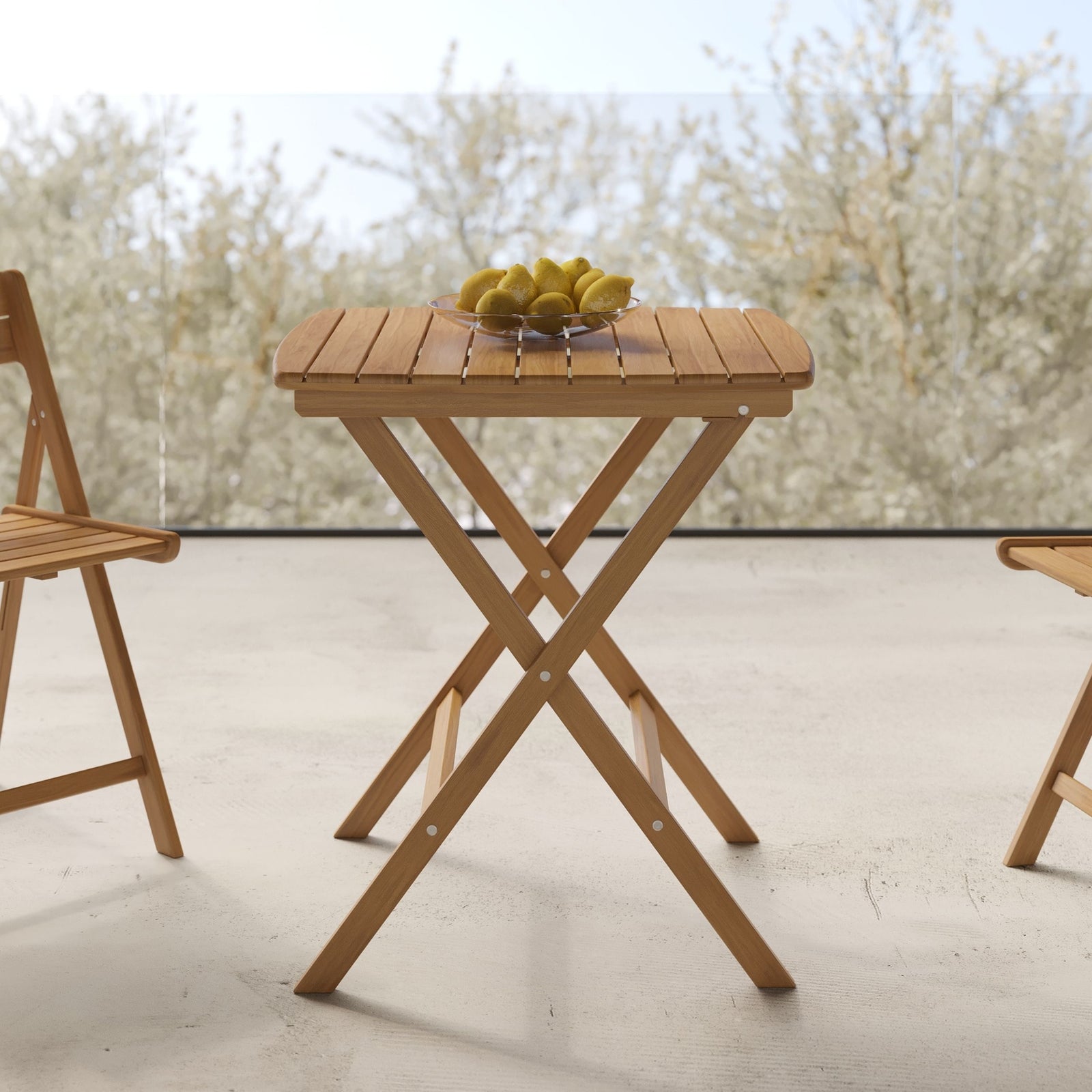 Table de jardin bois pliante