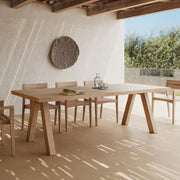 tavolo da giardino in legno di teak molo 10 posti rdv deco