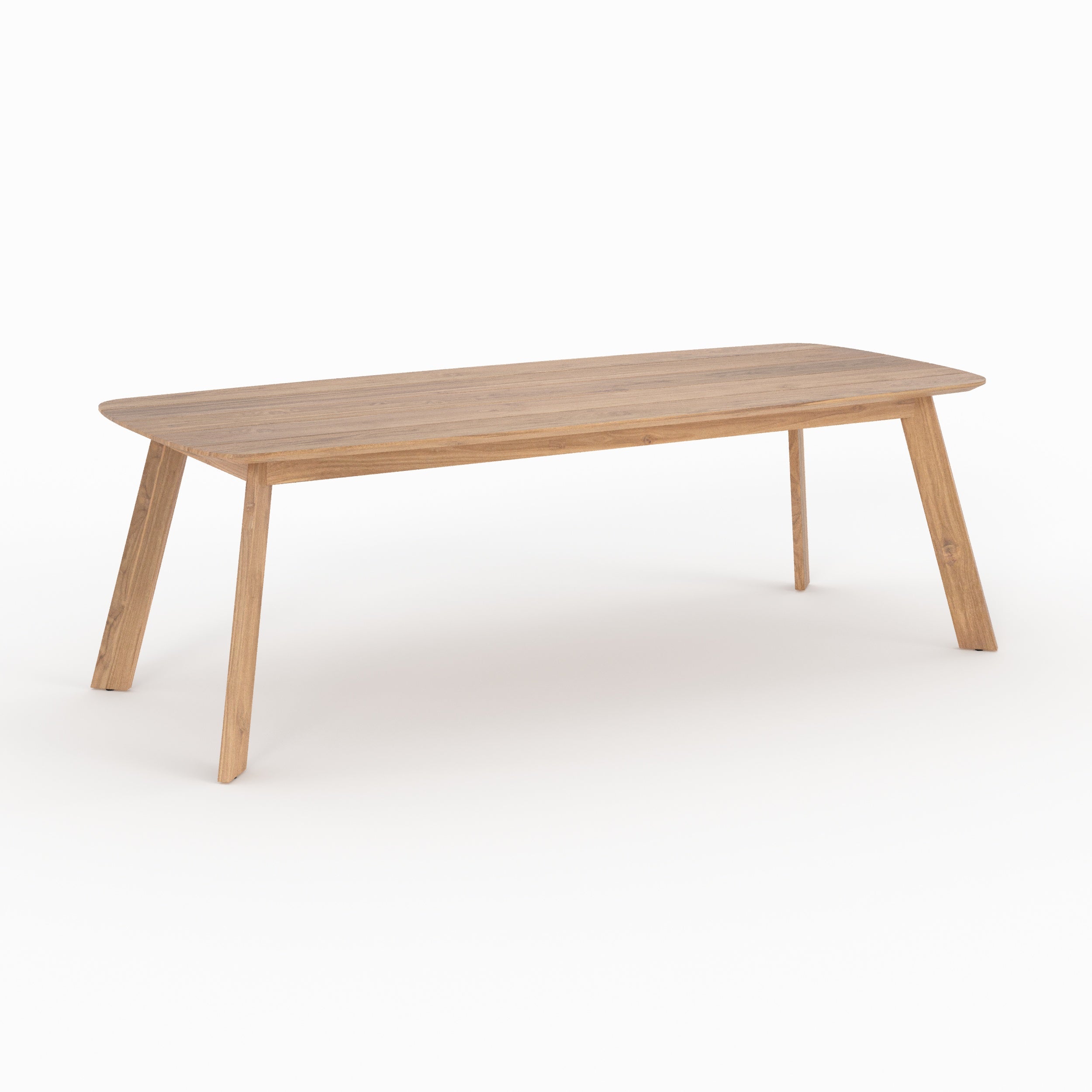 Table et chaises de jardin Lumo en bois de teck recyclé, 8 personnes