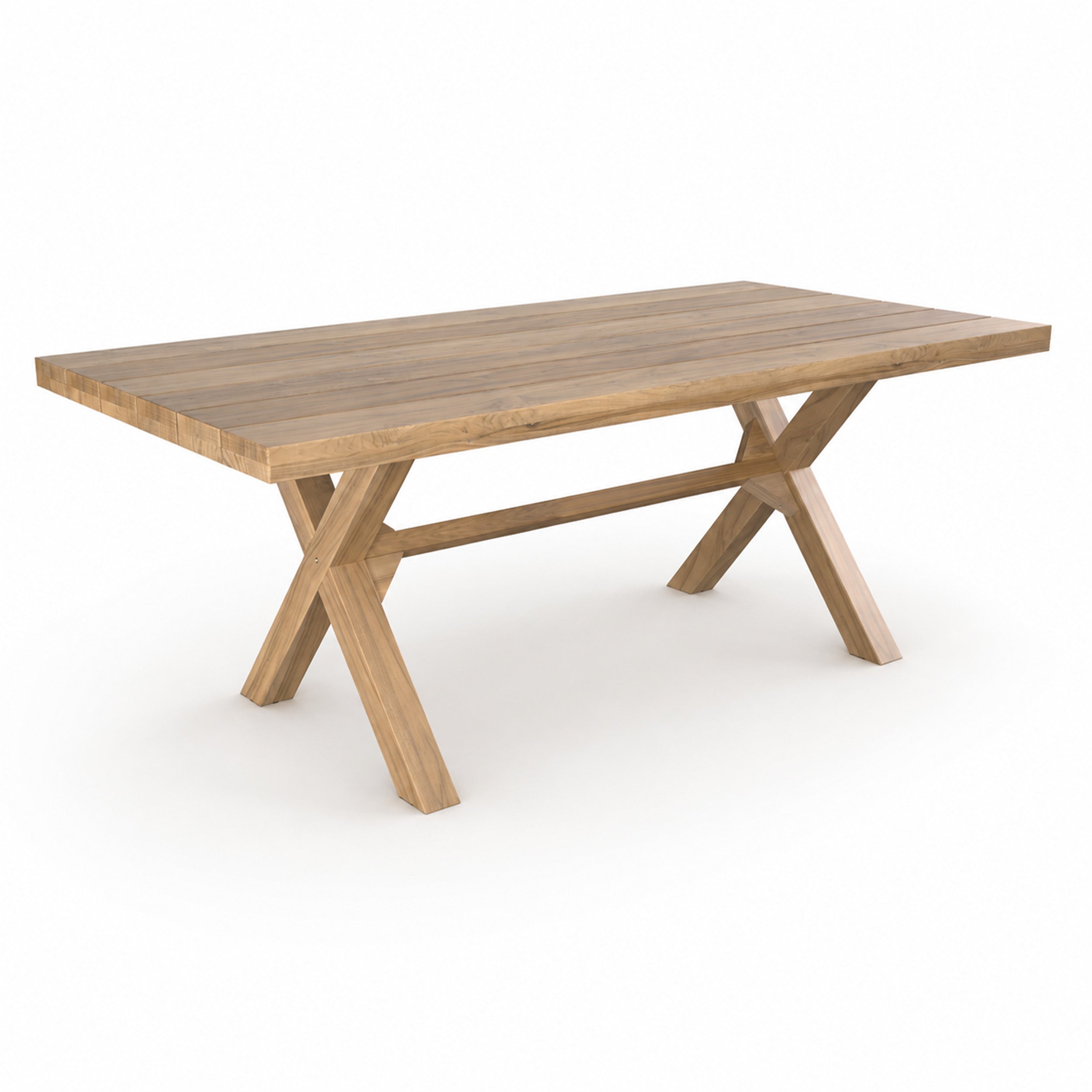 Table et chaises de jardin Suri en bois de teck massif, 6 personnes