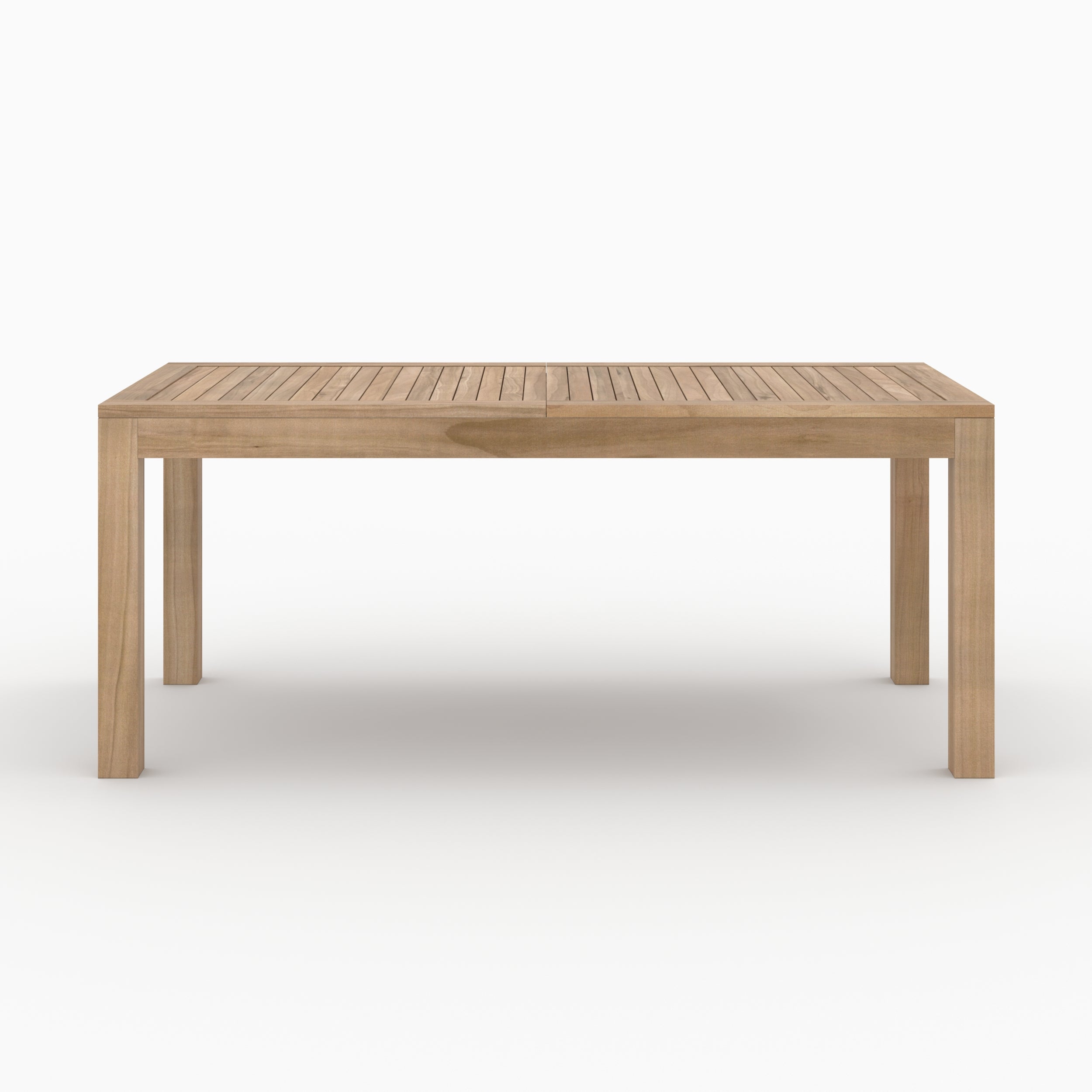 table de jardin extensible 180 240 cm en teck nido fond beige