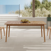 Table de jardin extensible bois acacia huilé