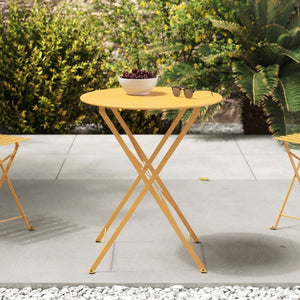 Table de jardin jaune Kayla