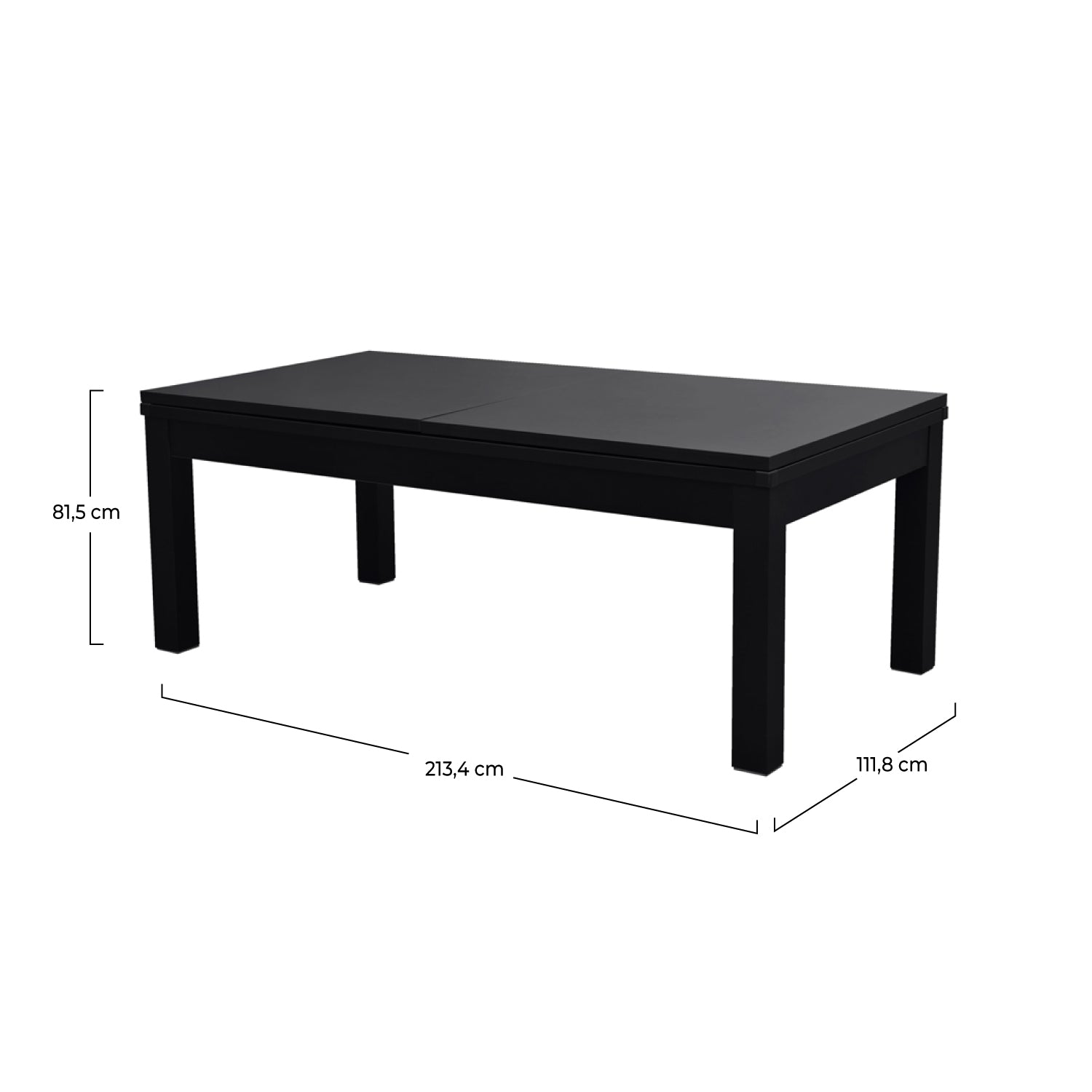 table de jeu convertible billard grise