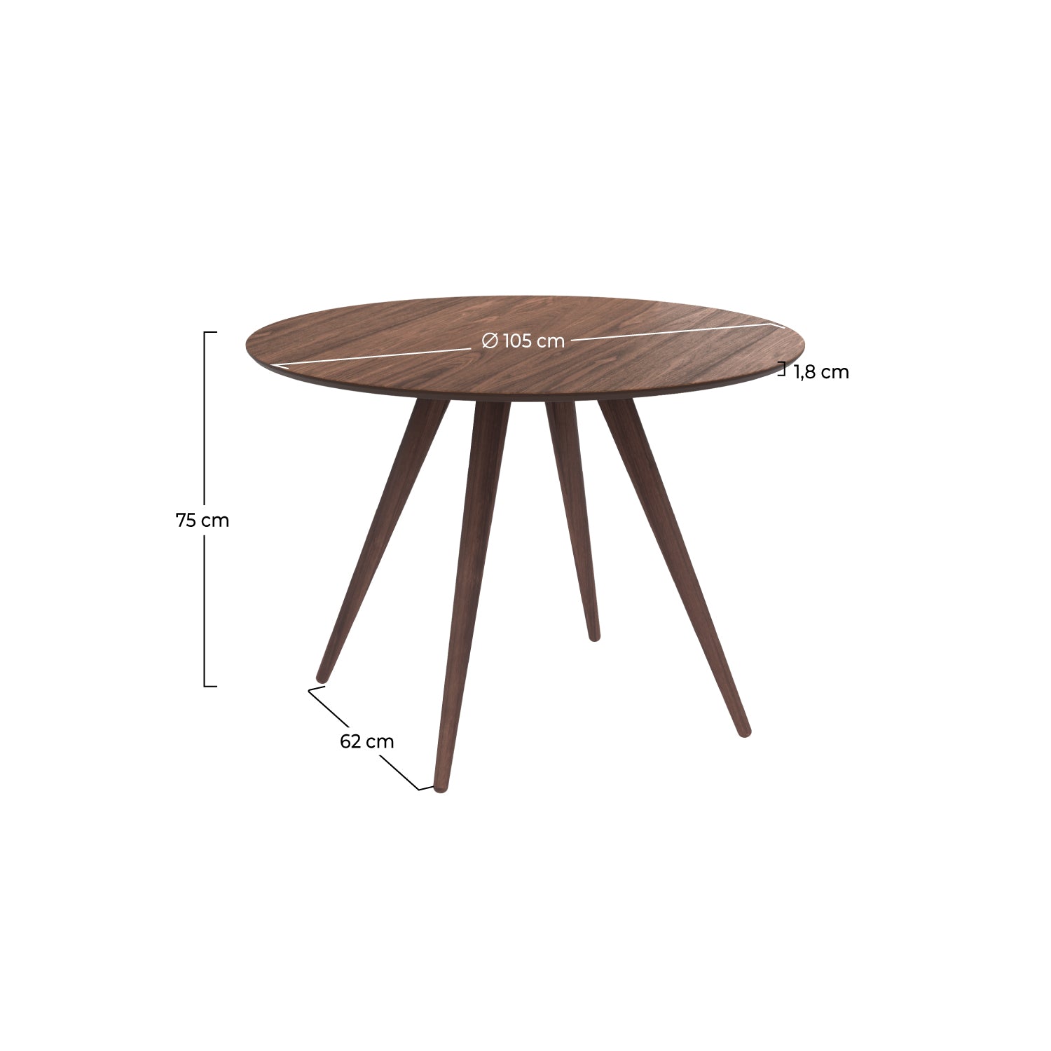 tavolo design rotondo liwa 4 persone