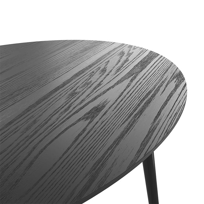 tavolo eddy nero ovale 150 cm