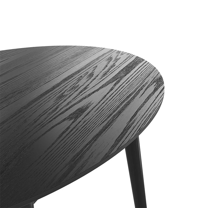 tavolo eddy nero ovale in legno