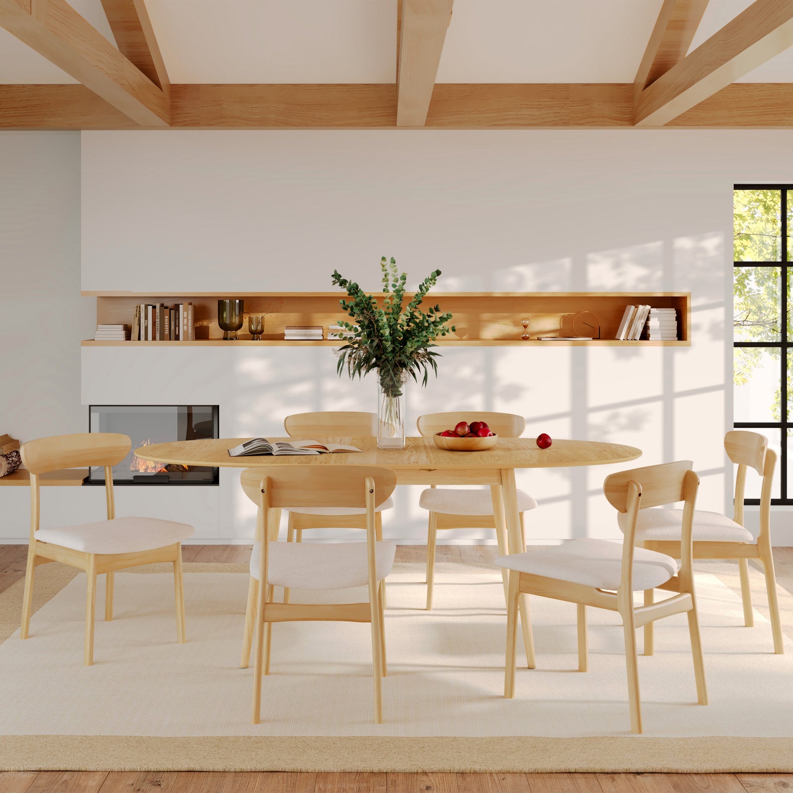 table en bois extensible ovale 6 8 personnes eddy