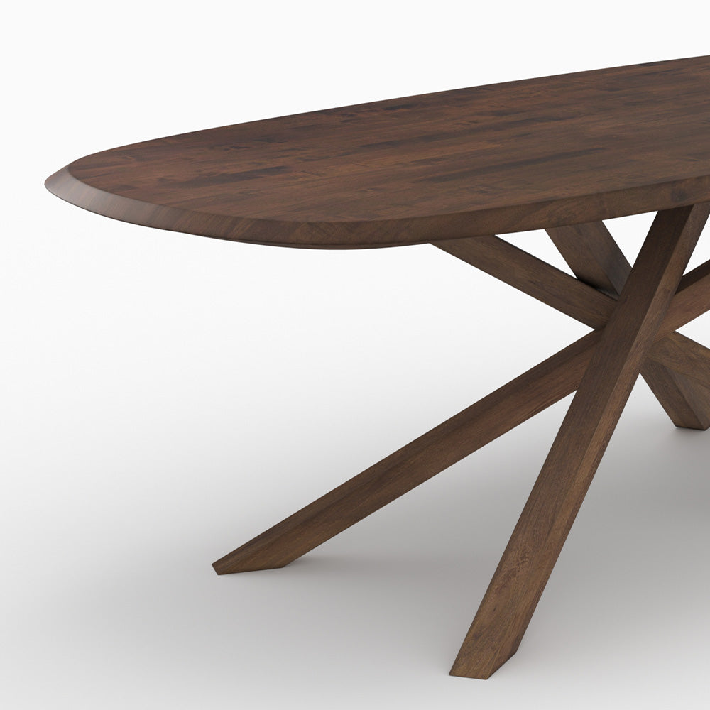 tavolo in legno scuro di hevea rendez vous deco aladino