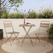 Table et chaises de jardin 2 places taupe