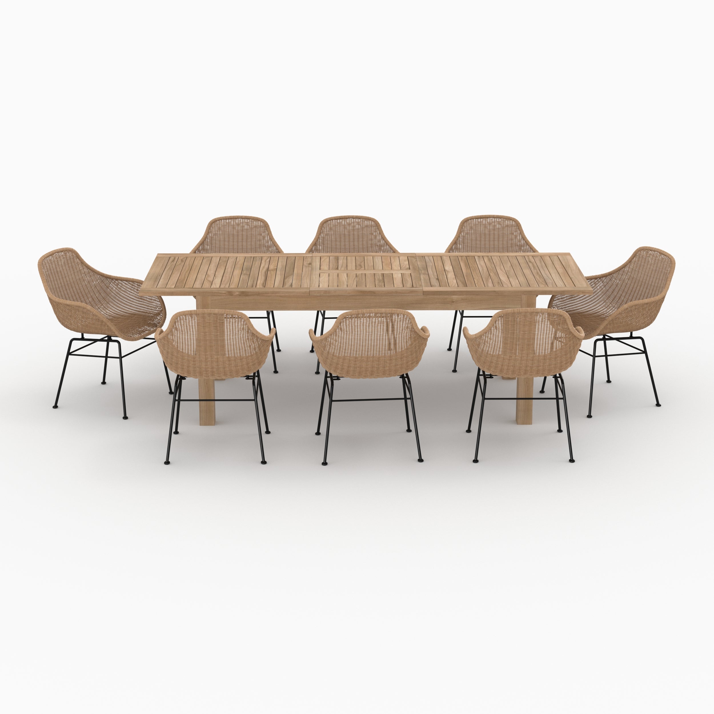 table et chaises de jardin carmela 8 personnes bois et resine