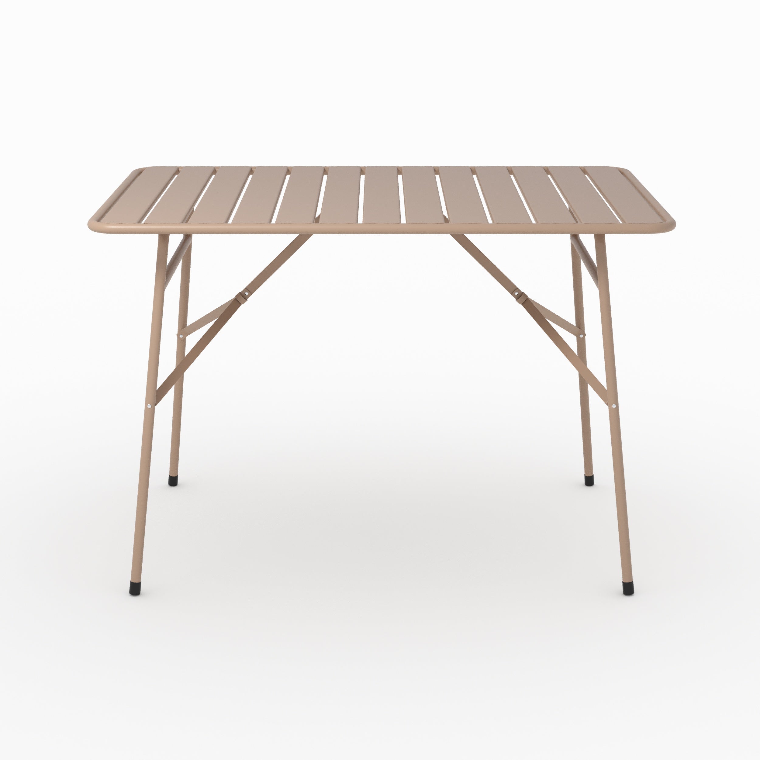 Table et chaises de jardin pliantes Yumi 4 personnes métal taupe