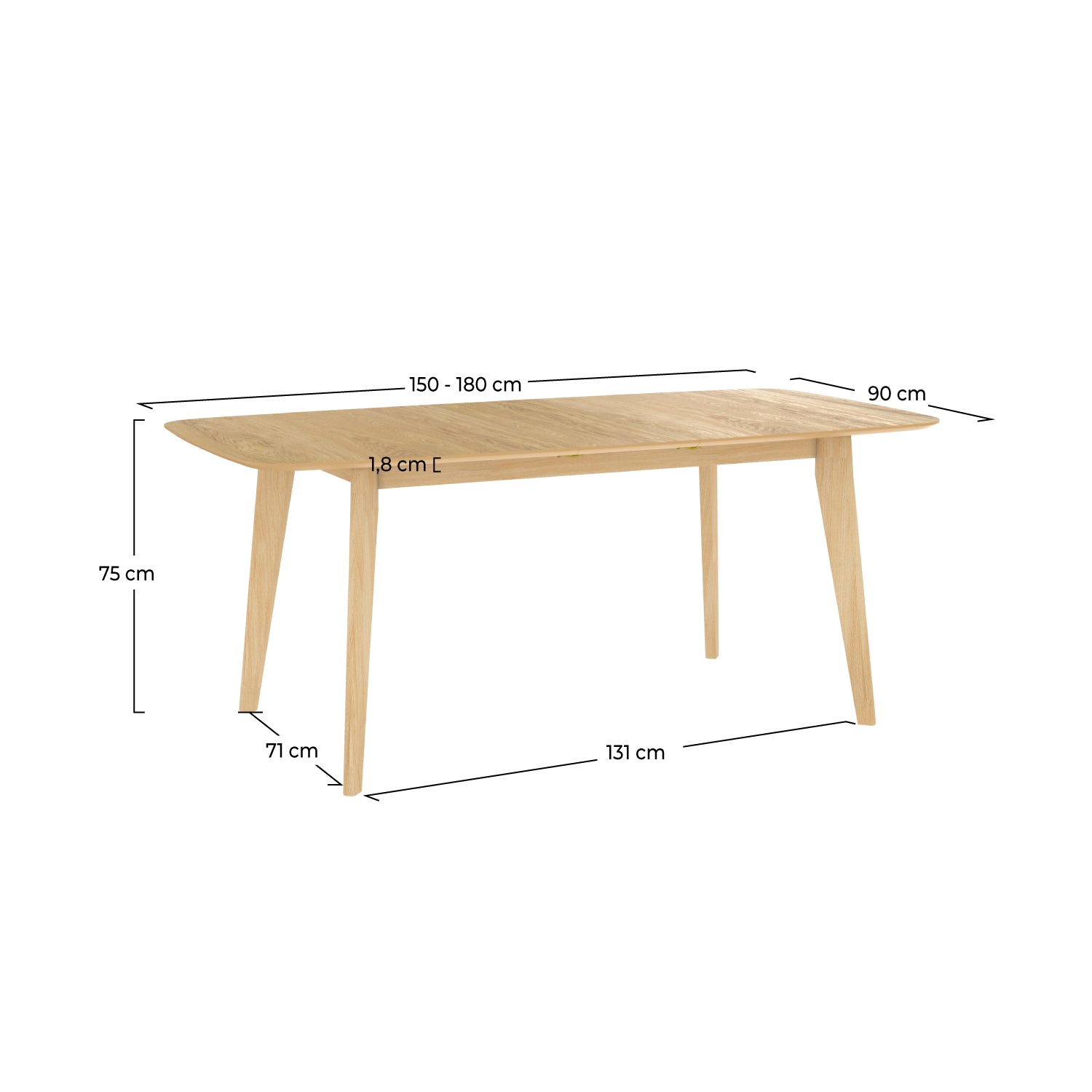 tavolo allungabile 6 8 persone legno oman
