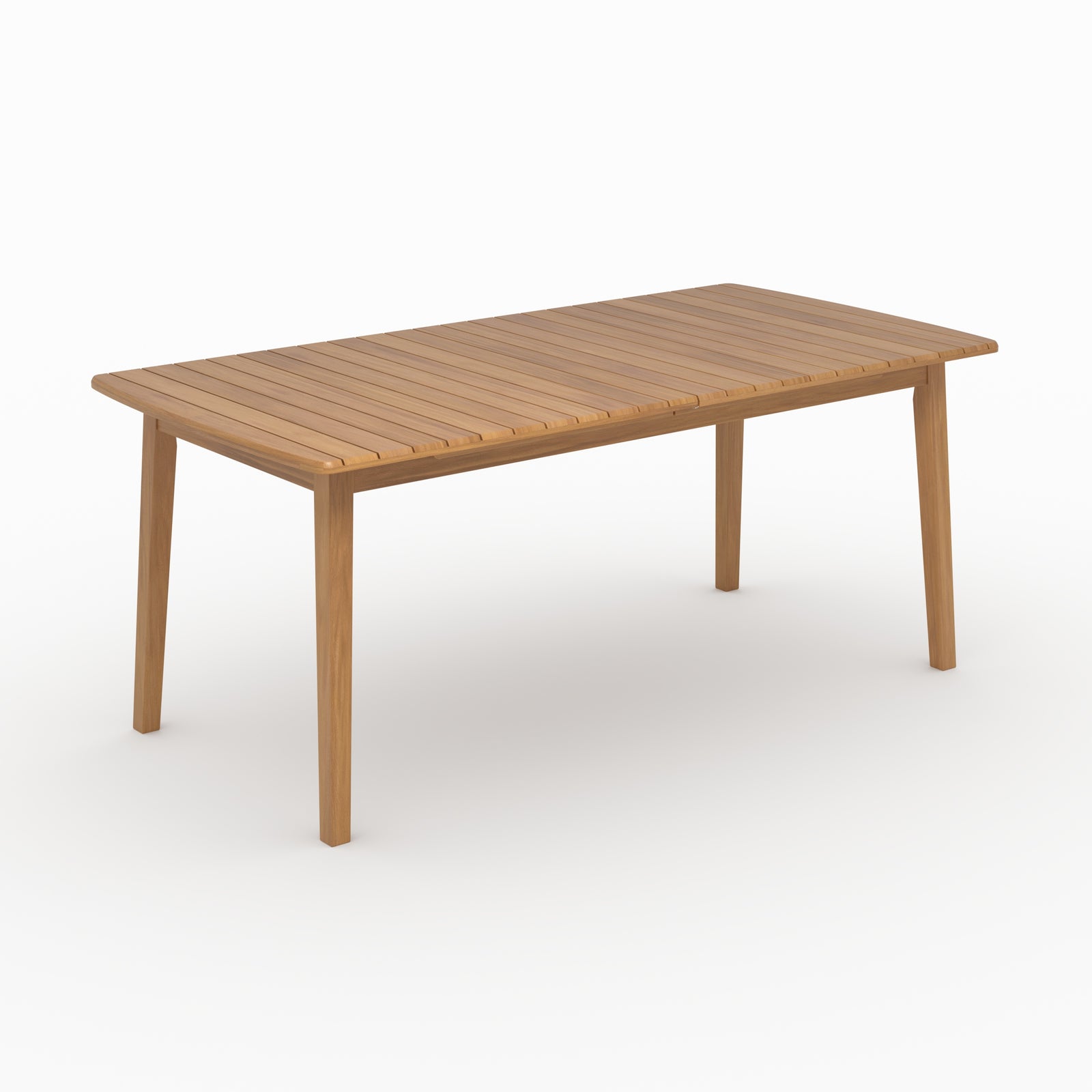 Table extensible jardin alona bois acacia huilé vue perspective