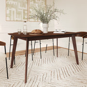 Table extensible Oman bois foncé 150 180 cm
